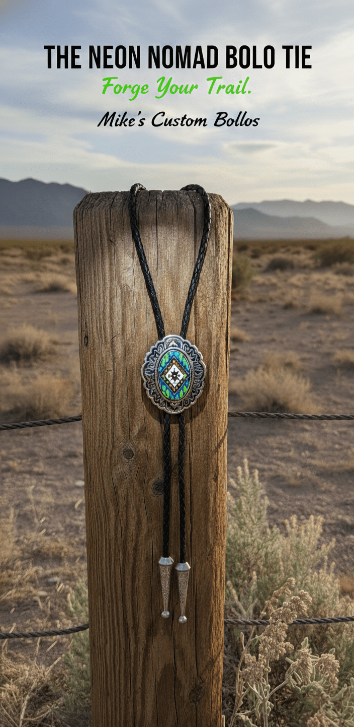 THE NEON NOMAD BOLO TIE - MIKE'S CUSTOM BOLOS