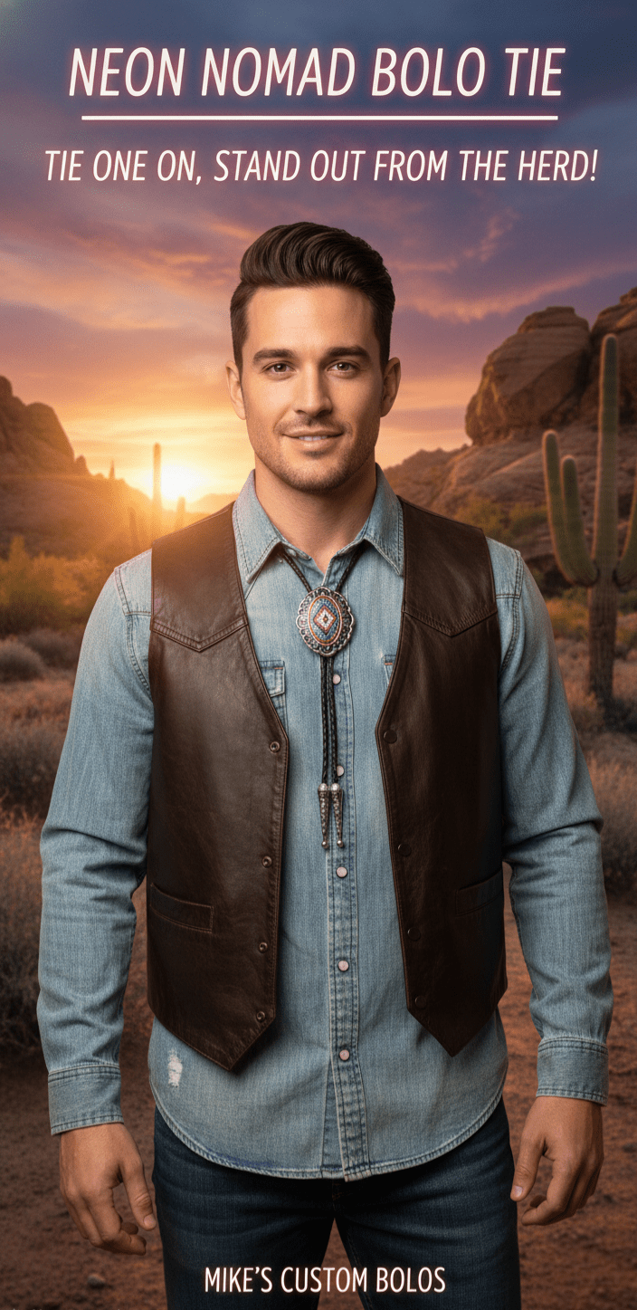 THE NEON NOMAD BOLO TIE - MIKE'S CUSTOM BOLOS