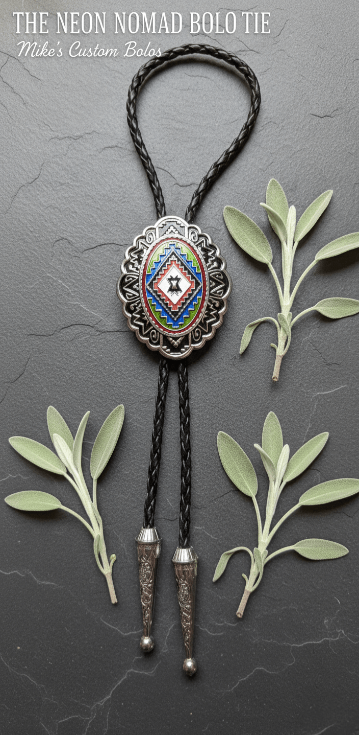 THE NEON NOMAD BOLO TIE - MIKE'S CUSTOM BOLOS