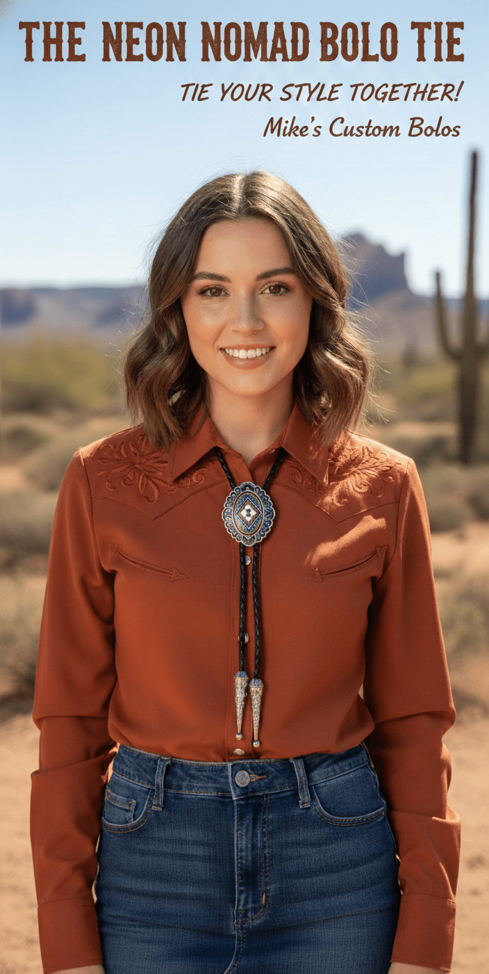 THE NEON NOMAD BOLO TIE - MIKE'S CUSTOM BOLOS