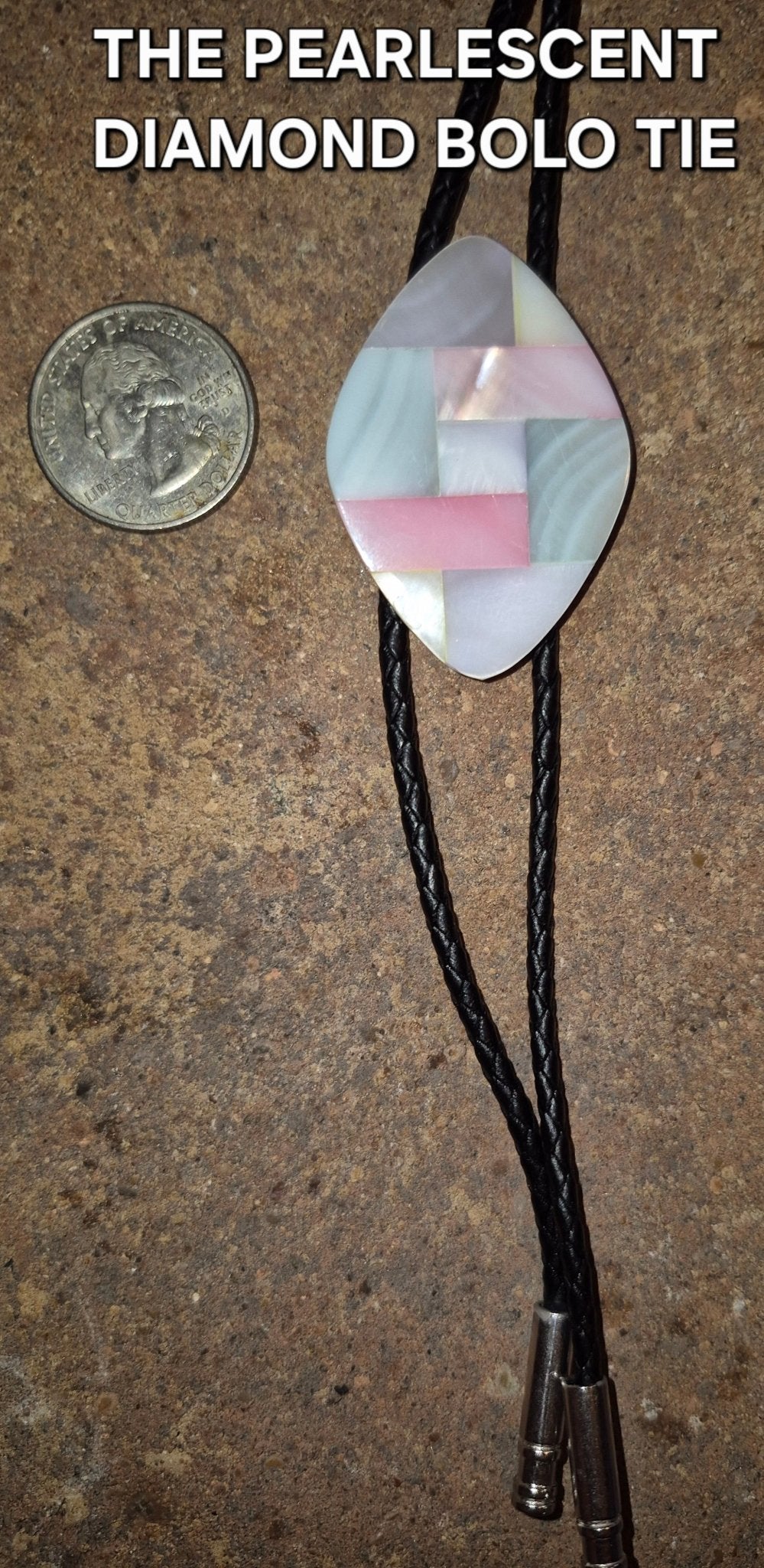 THE PEARLESCENT DIAMOND BOLO TIE - MIKE'S CUSTOM BOLOS