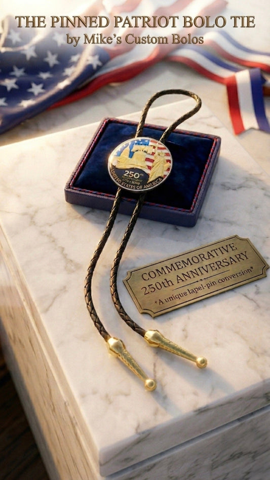 THE PINNED PATRIOT BOLO TIE - MIKE'S CUSTOM BOLOS