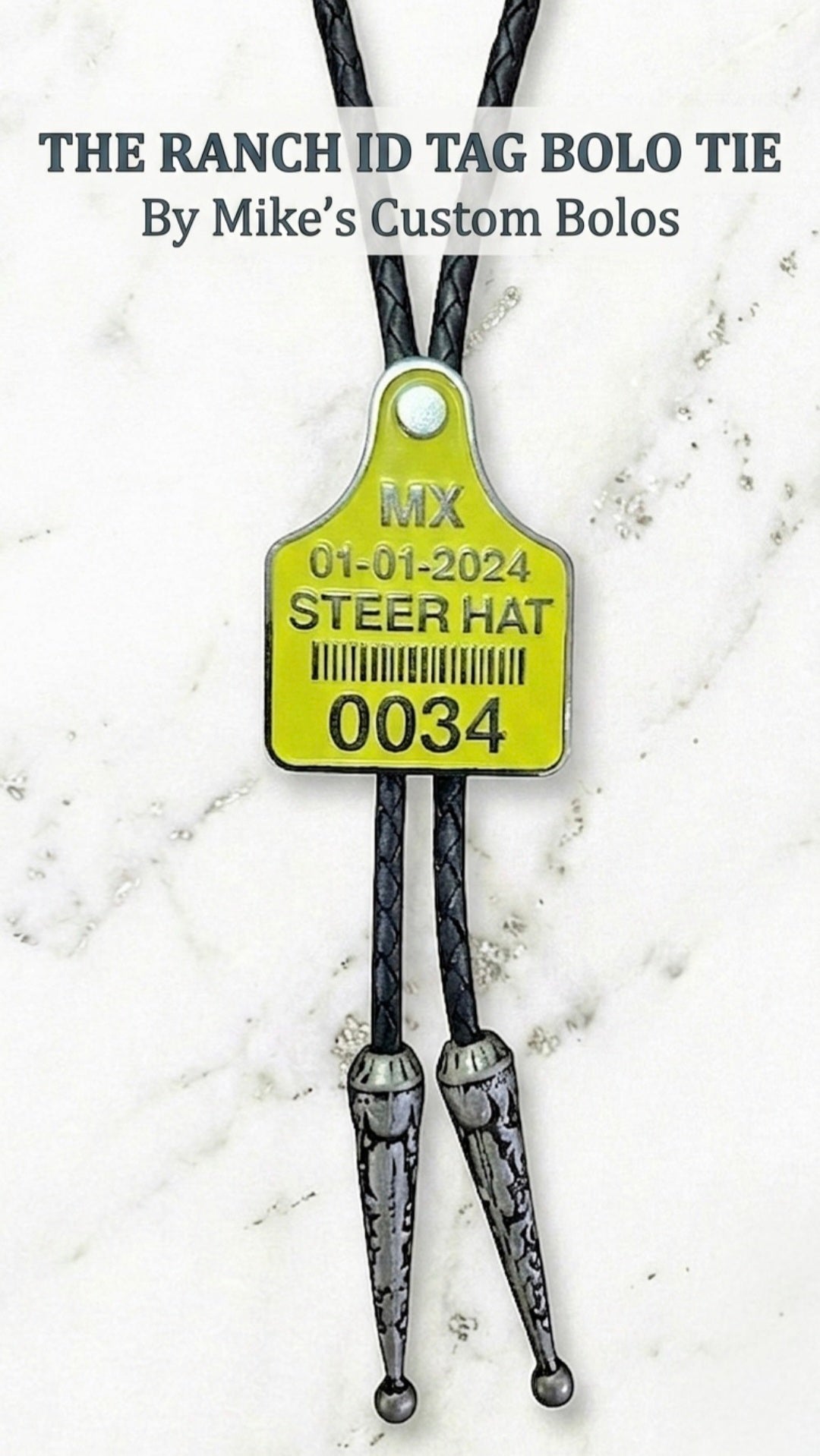 The Ranch ID Tag Bolo Tie - MIKE'S CUSTOM BOLOS