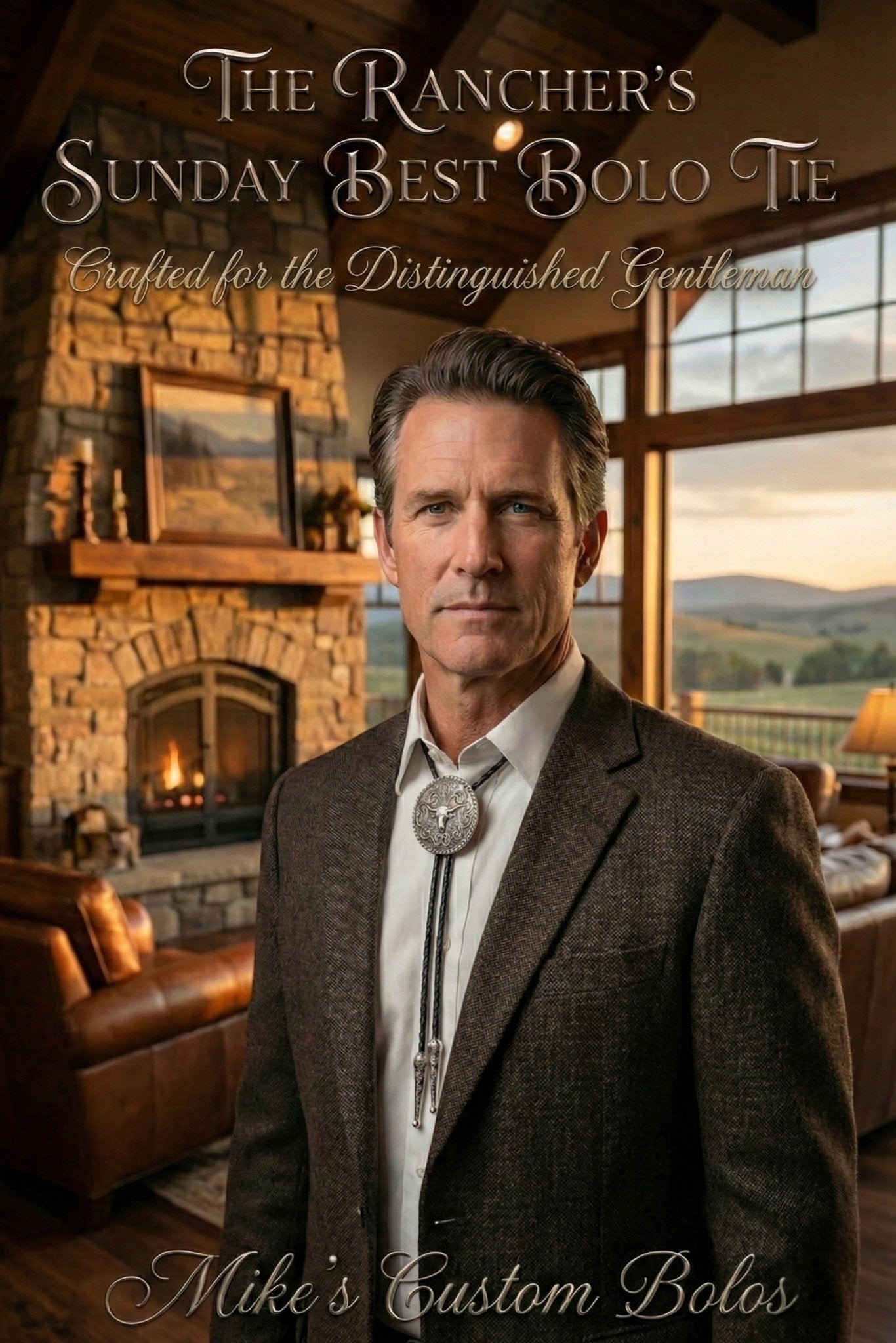 THE RANCHER'S SUNDAY BEST BOLO TIE - MIKE'S CUSTOM BOLOS