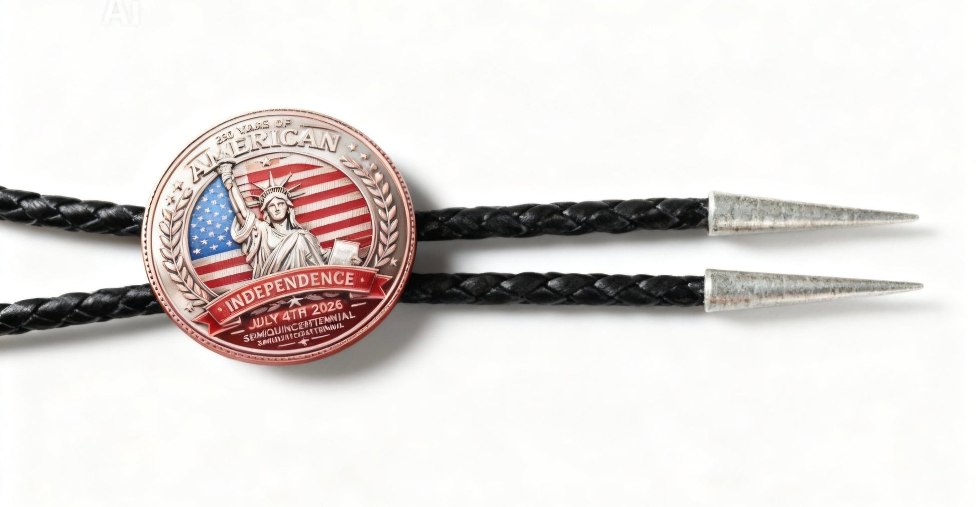 THE RED WHITE & BLUE 250TH ANNIVERSARY BOLO TIE - MIKE'S CUSTOM BOLOS