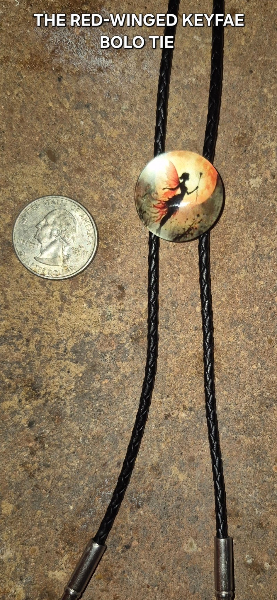 THE RED - WINGED KEYFAE BOLO TIE - MIKE'S CUSTOM BOLOS