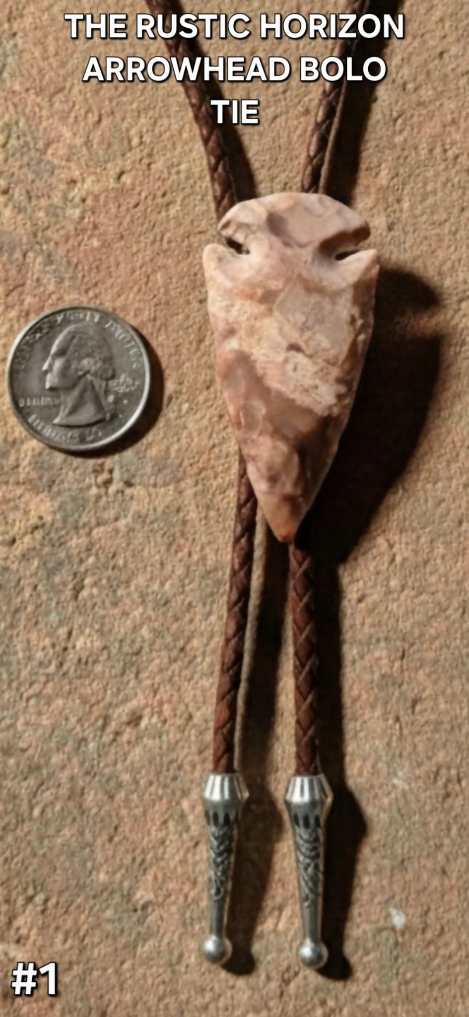 THE RUSTIC HORIZON ARROWHEAD BOLO TIE - MIKE'S CUSTOM BOLOS