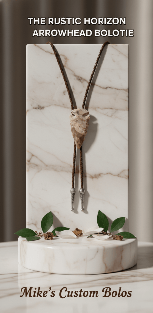 THE RUSTIC HORIZON ARROWHEAD BOLO TIE - MIKE'S CUSTOM BOLOS