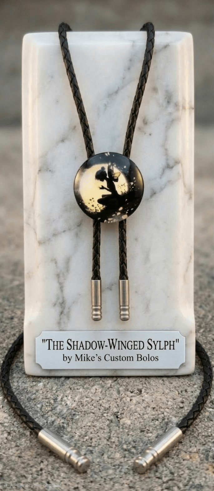 THE SHADOW - WINGED SYLPH BOLO TIE - MIKE'S CUSTOM BOLOS