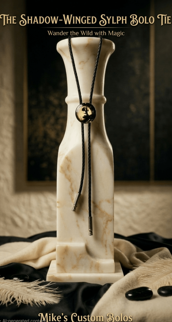 THE SHADOW - WINGED SYLPH BOLO TIE - MIKE'S CUSTOM BOLOS