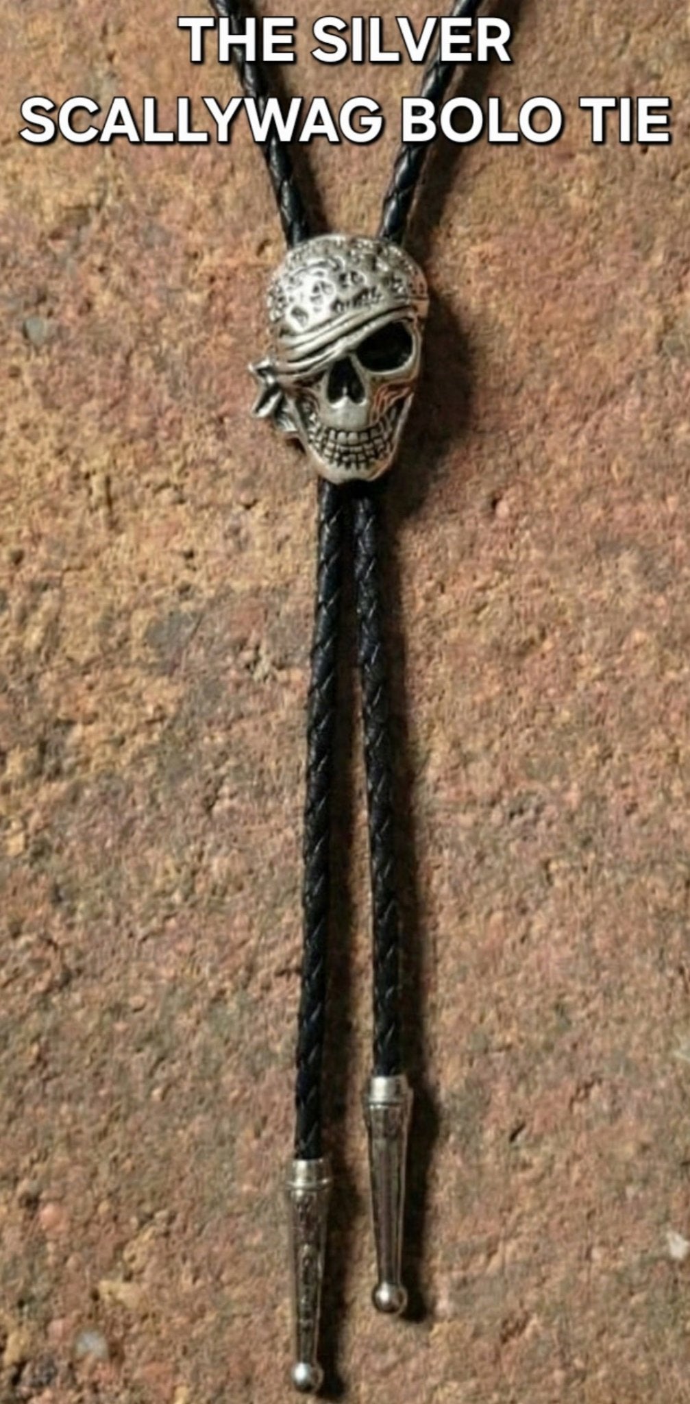 THE SILVER SCALLYWAG BOLO TIE - MIKE'S CUSTOM BOLOS - MIKE'S CUSTOM BOLOS