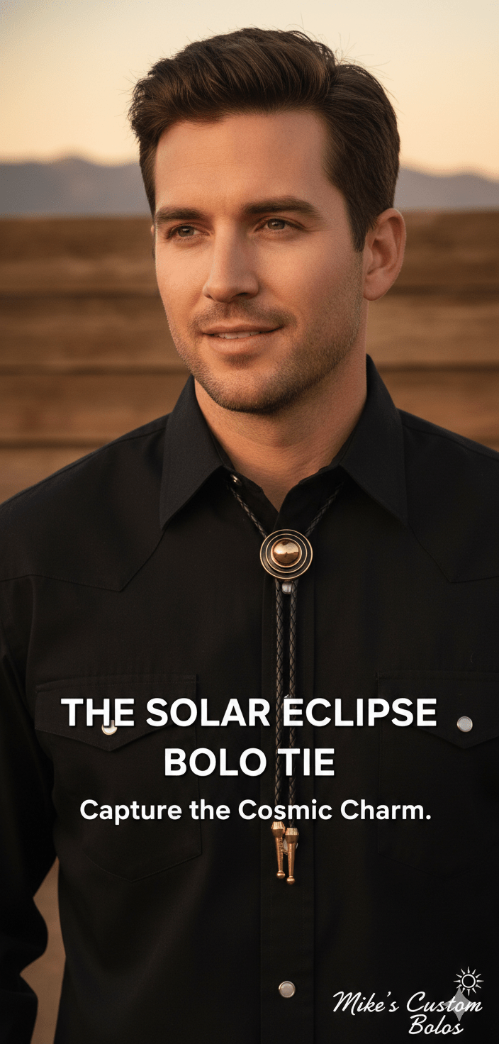 THE SOLAR ECLIPSE BOLO TIE - MIKE'S CUSTOM BOLOS