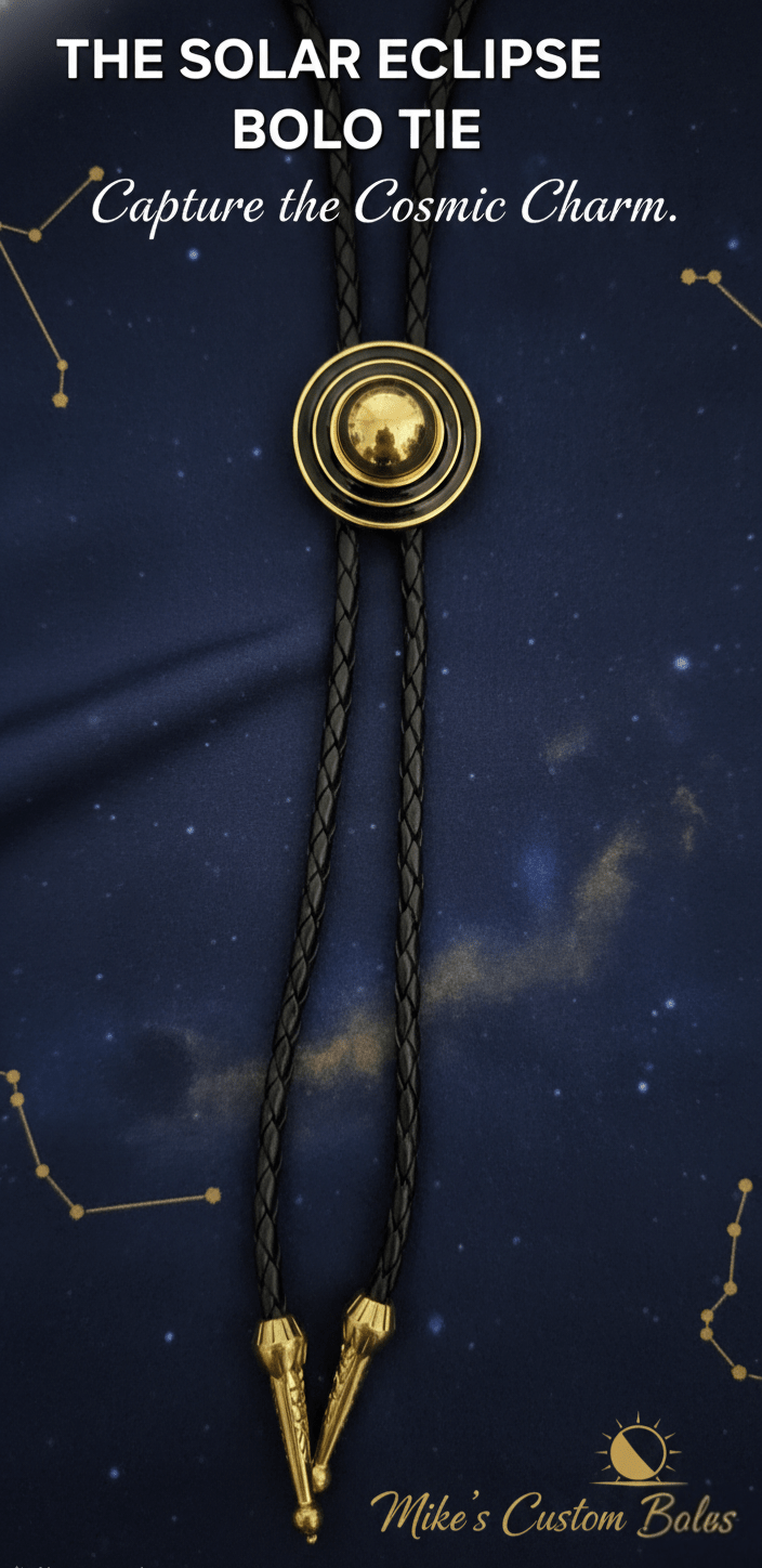 THE SOLAR ECLIPSE BOLO TIE - MIKE'S CUSTOM BOLOS