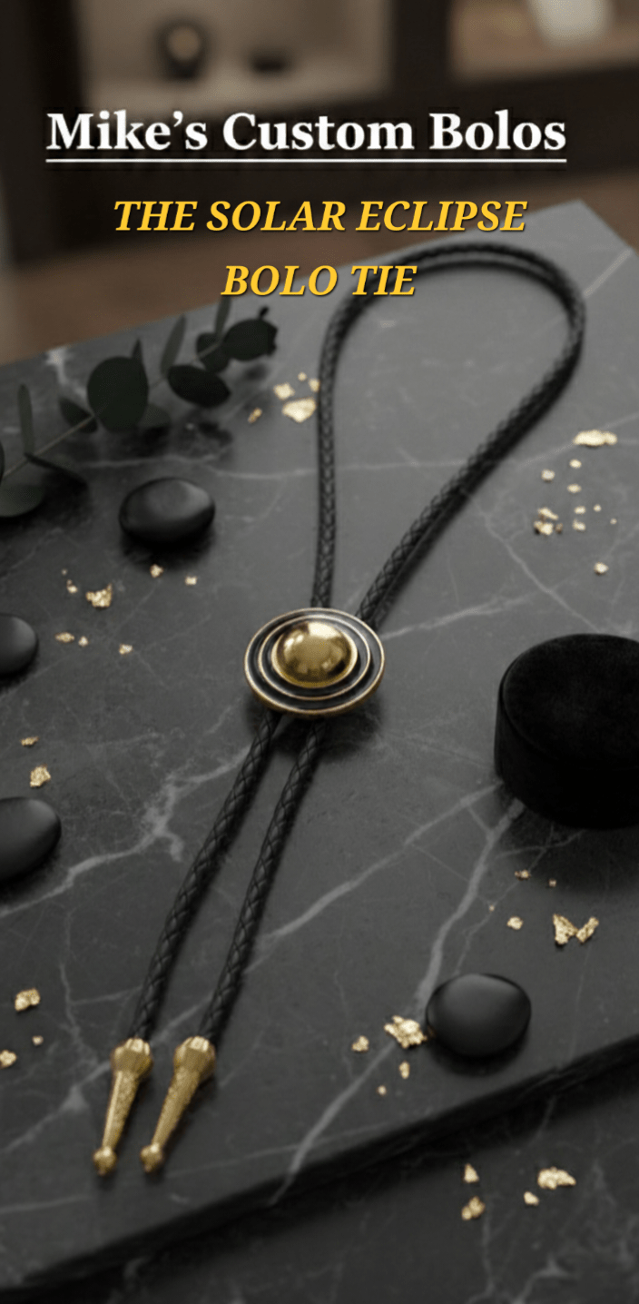 THE SOLAR ECLIPSE BOLO TIE - MIKE'S CUSTOM BOLOS
