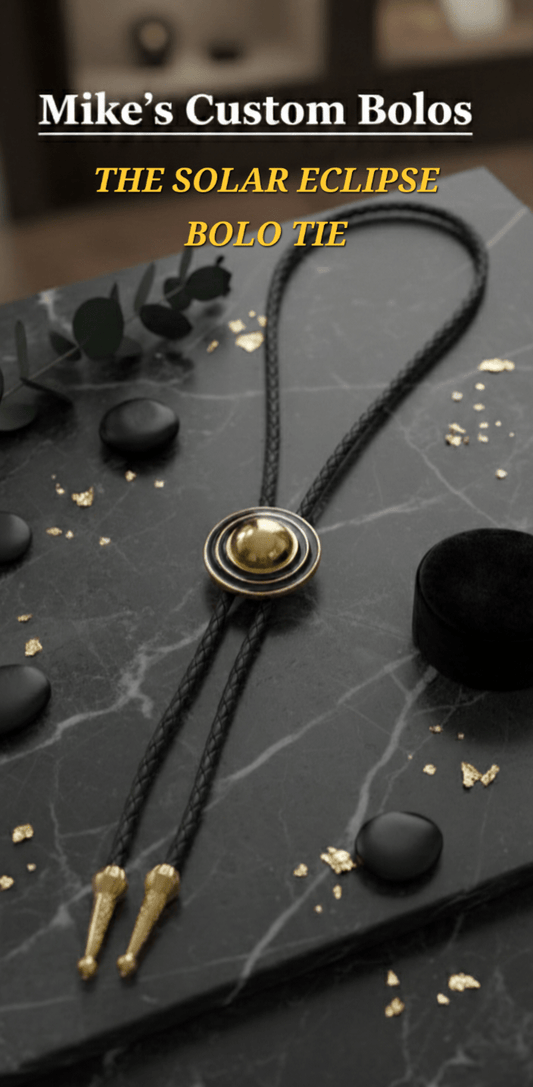 THE SOLAR ECLIPSE BOLO TIE - MIKE'S CUSTOM BOLOS