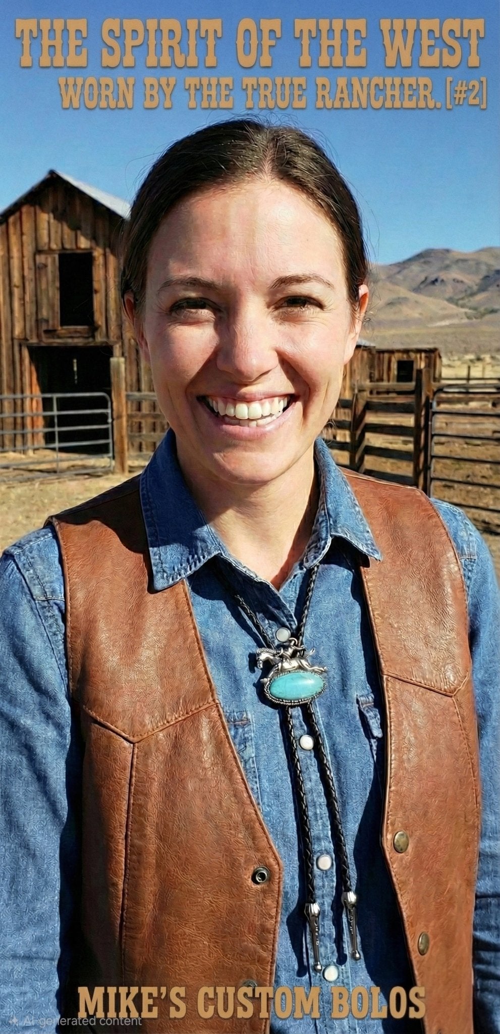 THE SPIRIT OF THE WEST BOLO TIE - MIKE'S CUSTOM BOLOS