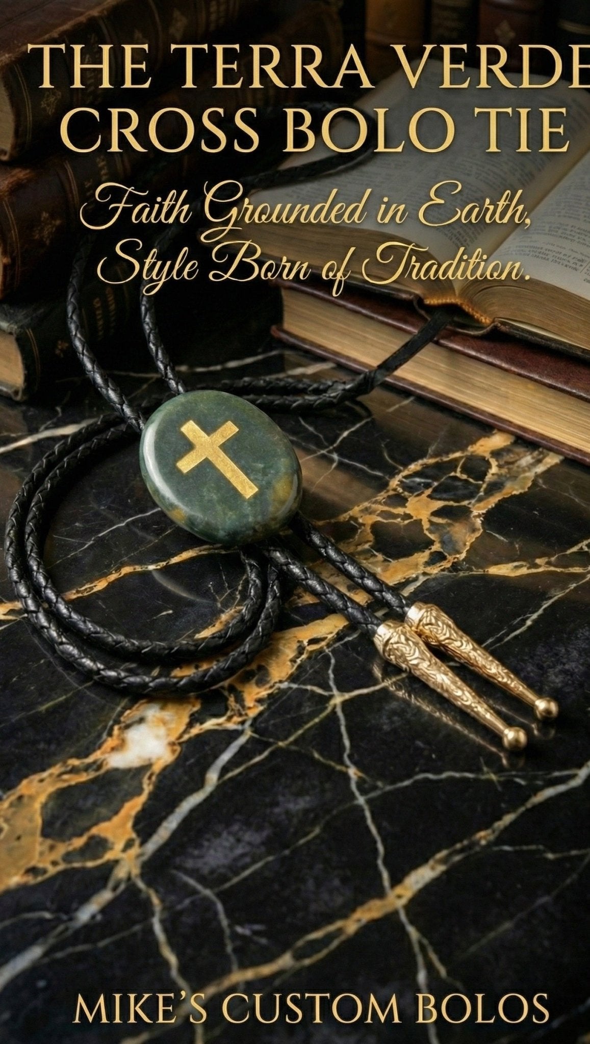 THE TERRA VERDE CROSS BOLO TIE - MIKE'S CUSTOM BOLOS