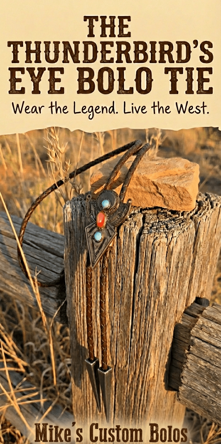 THE THUNDERBIRD'S EYE BOLO TIE - MIKE'S CUSTOM BOLOS