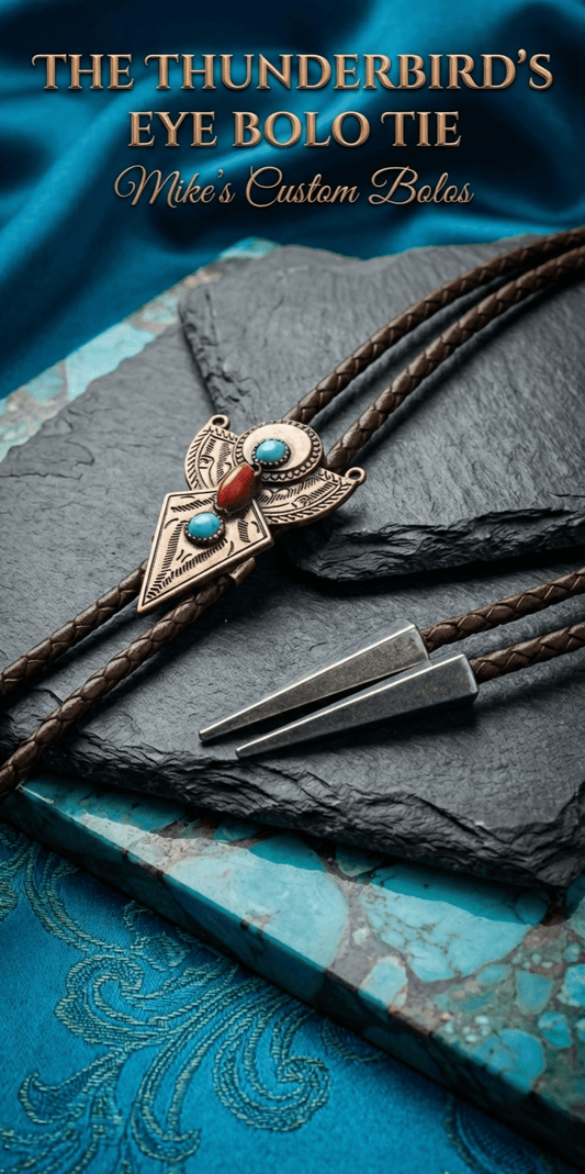 THE THUNDERBIRD'S EYE BOLO TIE - MIKE'S CUSTOM BOLOS