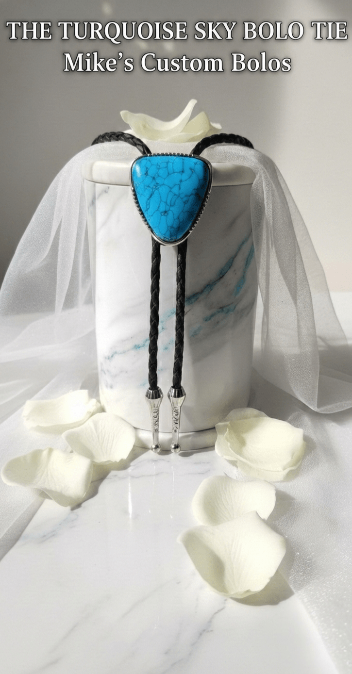 THE TURQUOISE SKY BOLO TIE ~ CAPTURING NATURAL BEAUTY - MIKE'S CUSTOM BOLOS