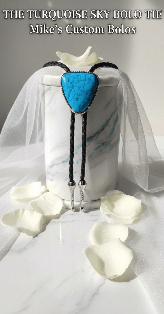 THE TURQUOISE SKY BOLO TIE ~ CAPTURING NATURAL BEAUTY - MIKE'S CUSTOM BOLOS