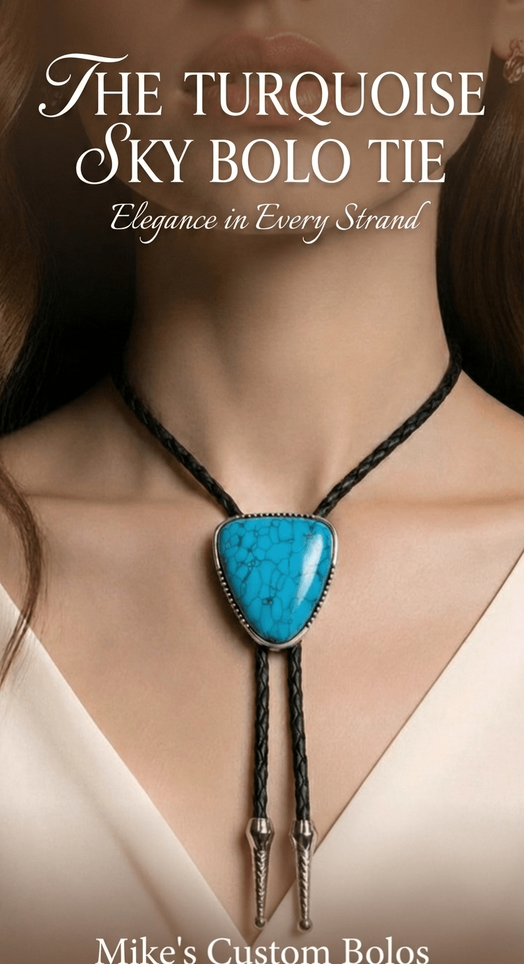 THE TURQUOISE SKY BOLO TIE ~ CAPTURING NATURAL BEAUTY - MIKE'S CUSTOM BOLOS