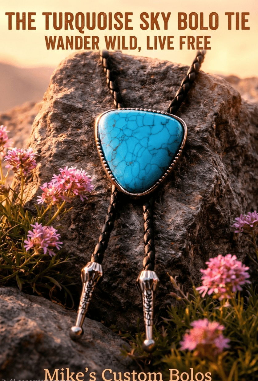 THE TURQUOISE SKY BOLO TIE ~ CAPTURING NATURAL BEAUTY - MIKE'S CUSTOM BOLOS