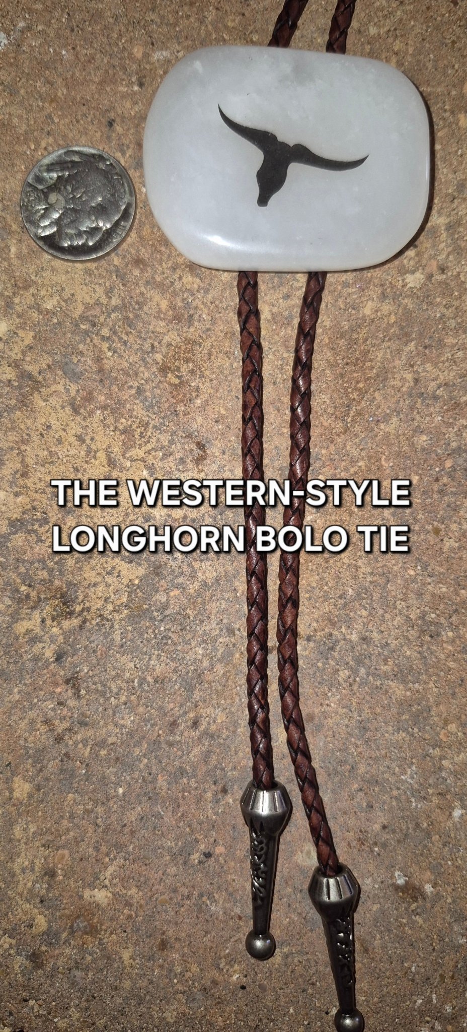 THE WESTERN ~ STYLE LONGHORN BOLO TIE - MIKE'S CUSTOM BOLOS