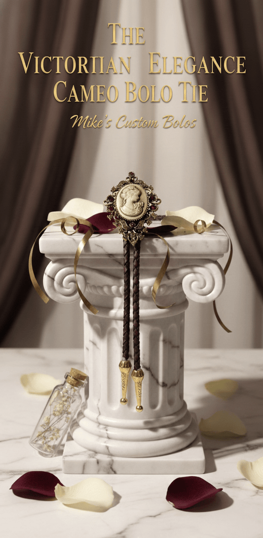 VICTORIAN ELEGANCE CAMEO BOLO TIE - MIKE'S CUSTOM BOLOS