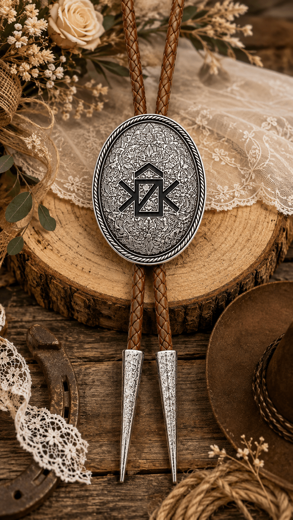 Zack's Story ~ A Custom Design Wedding Bolo Tie - MIKE'S CUSTOM BOLOS